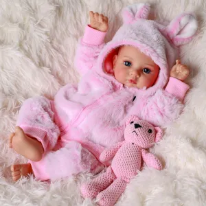 - 17 Inch Realistic Baby Doll Girl with Cloth cenote Body, Real Life Baby Dolls with Complete Accessories, Gift Box, for Kids Ages 3  BABESIDE Lifelike Reborn Baby Dolls 