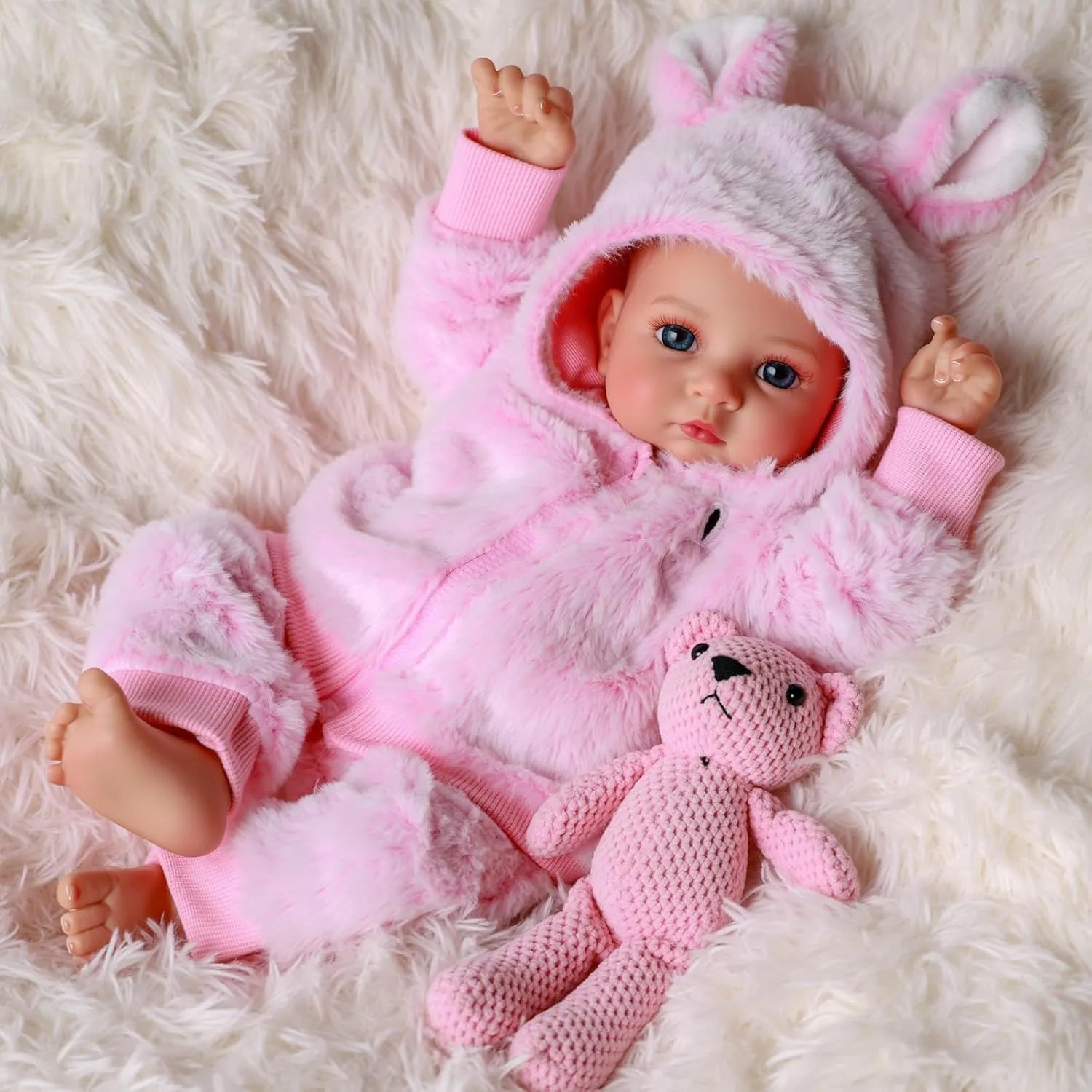 - 17 Inch Realistic Baby Doll Girl with Cloth cenote Body, Real Life Baby Dolls with Complete Accessories, Gift Box, for Kids Ages 3  BABESIDE Lifelike Reborn Baby Dolls 