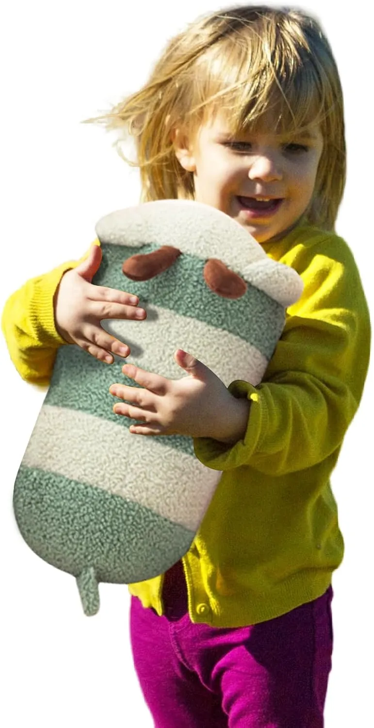 - 19 inch) interlock Cute Insect Stuffed Animal Toy Plush Pillow, Kawaii Plushies Cylindrical Body Pillow Stuffed Toy, Super Soft Cartoon Hugging Toy Gifts for Bedding, Kids & Girls Sleeping (Green,Large 