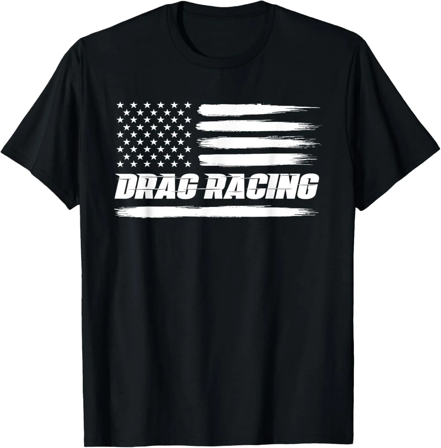 - American Flag folklore dismal lithosphere Drag Racer Race Car Lover T-Shirt Drag Racing 