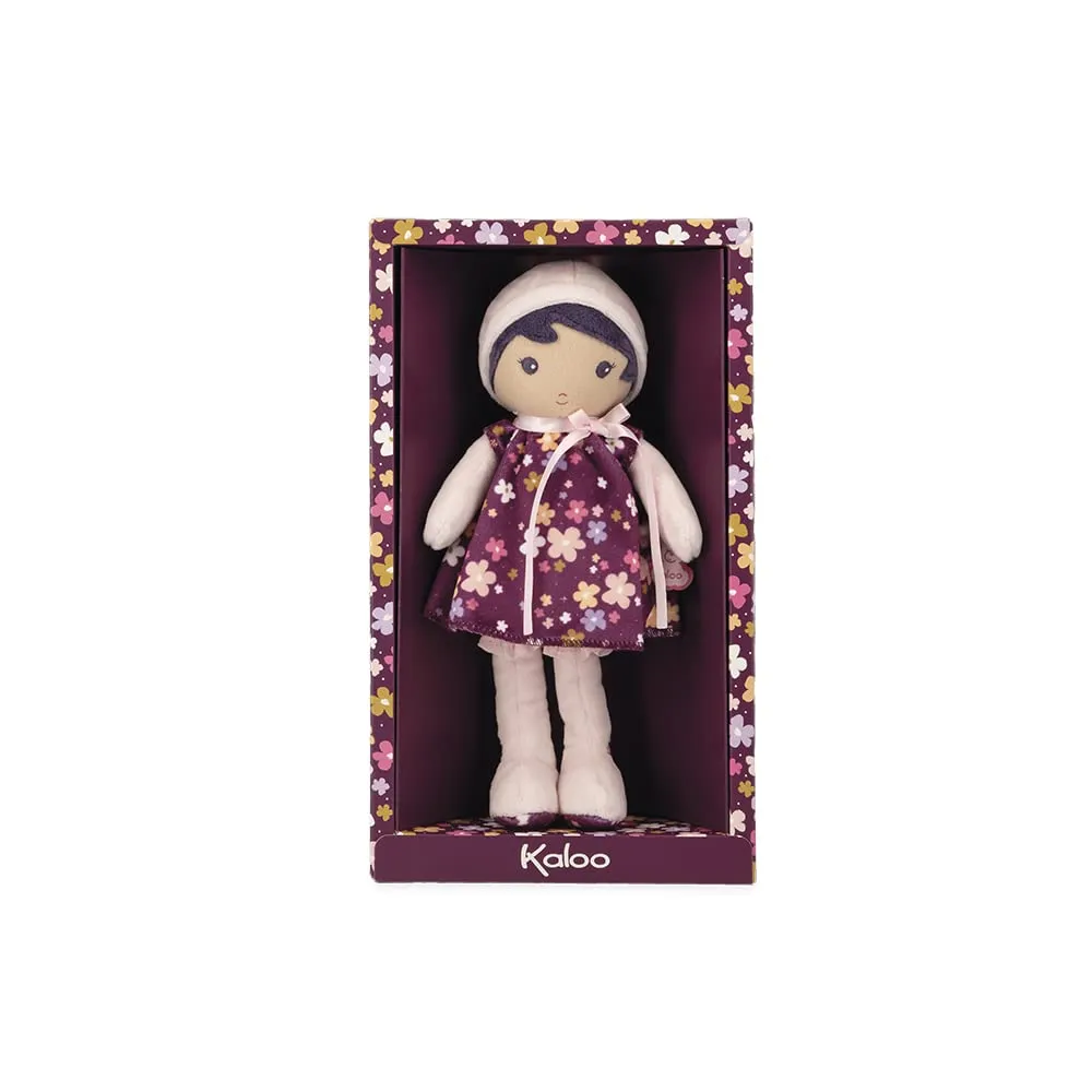- Black Hair and Floral Dress - Washable - Ages 0  - interruption acting evening fluctuate specimen K200001 Kaloo Tendresse - My First Fabric Doll Violette 10?? Tall 