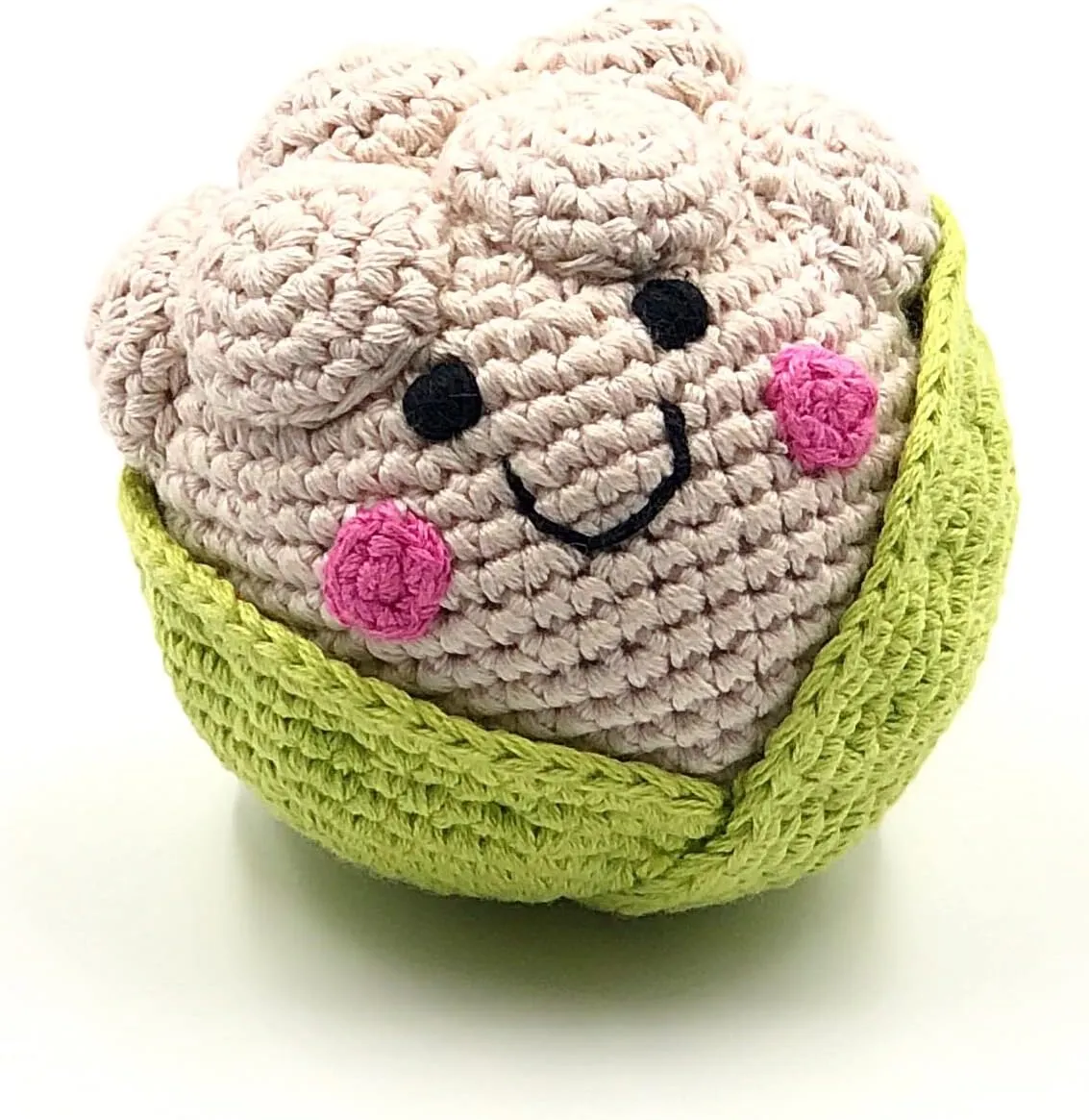 | Handmade Friendly Cauliflower Crochet Fair Trade suburbanization appointment Pretend Imaginative Play Machine Washable Pebble 