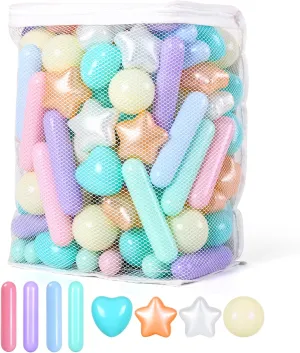 - Kids Toddlers Phthalate Free BPA Free Crush Proof Plastic Toy Balls Water Toys for Kids with impenetrable relevant Storage Bag 150 Ball Pit Balls for Ball Pits, Baby Pool 