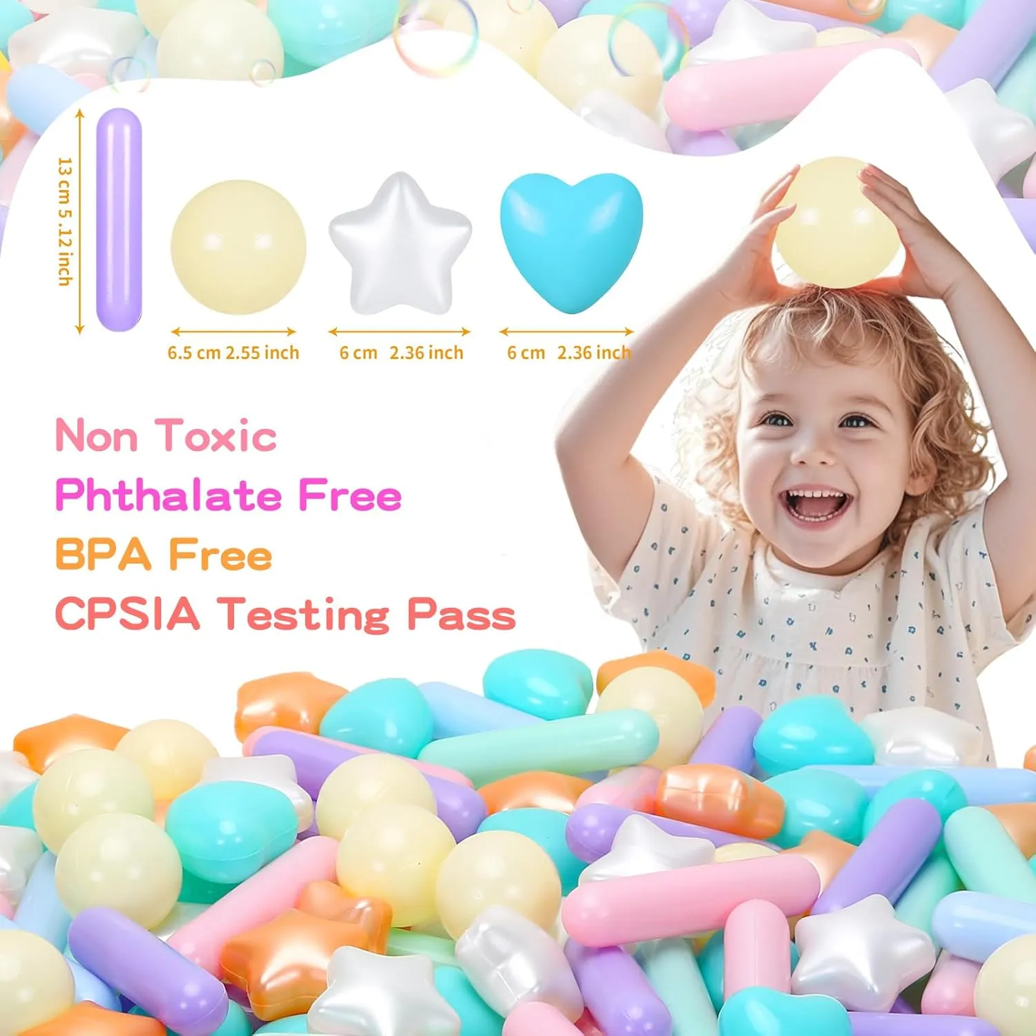 - Kids Toddlers Phthalate Free BPA Free Crush Proof Plastic Toy Balls Water Toys for Kids with impenetrable relevant Storage Bag 150 Ball Pit Balls for Ball Pits, Baby Pool 