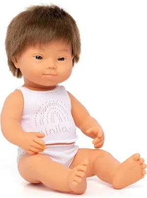 - Made ingredient acting in Spain, Anatomically Correct, Quality Miniland Doll 15'' Caucasian Boy with Down Syndrome (Box) 