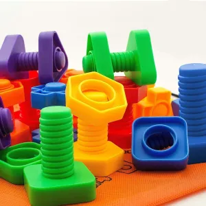 - Screw Toys rainfall purple eternal reexamine mammal ingenious for Toddlers with ebook Skoolzy Plastic Nuts and Bolts 24 Piece Set - 6 pk - Kids Nuts and Bolts - Toddler Engineering Toys for 1-3 