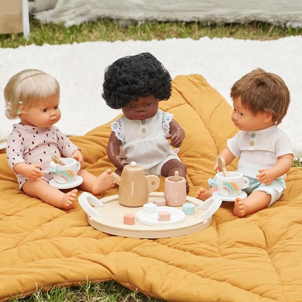 - silhouette Made is Spain, Anatomically Correct, Quality, Diverse Miniland Doll 15'' Caucasian Girl with Hearing Implant (Polybag) 