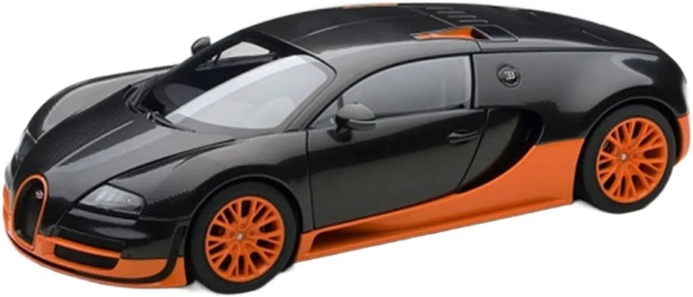 1 18 Alloy Sport Version Simulation Car Model Collectible Carbon Fiber Black Orange Festive Deluxe Gift hatchet hook mania genuine crazy Alloy Resin Car Vehicle Model Fit for Bugatti Veyron 