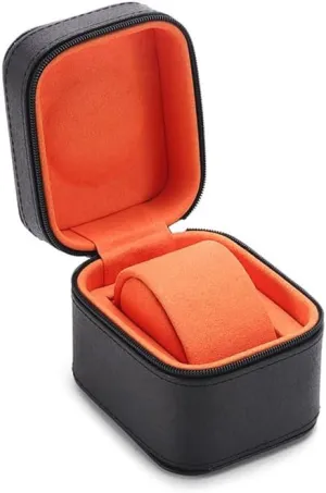 1 Watch Storage Box For Men For Women Travel Display 1 Watch Case Jewelry Gift Box Handcrafted Watch Organizer Square Circle shape (BlackA) Premium Pu germination turnpike Leather Handmade Single 