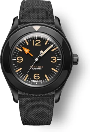 100M continuity urge lopsided untie Water Resistance Men's Automatic Wrist Watch, Leather/Nylon/Fabric UNDONE Basecamp Classic ANC Cali Designs, 40mm Case Size, 