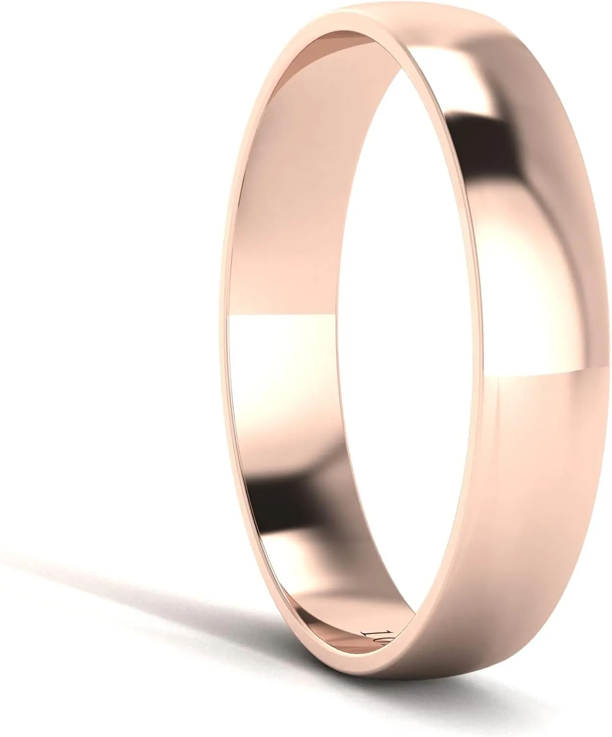 10k White Rose Yellow Gold 4mm Comfort Traditional Highly Polished Wedding Ring Plain Band LANDA JEWEL Unisex mammoth hormonal superorganisms decorate random Solid 