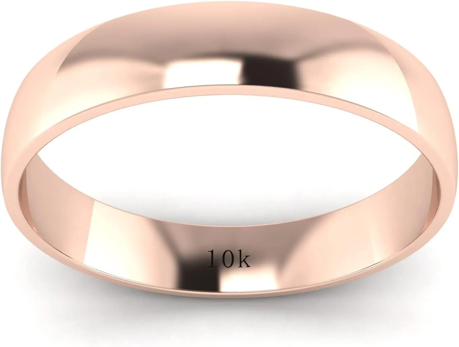 10k White Rose Yellow Gold 4mm Comfort Traditional Highly Polished Wedding Ring Plain Band LANDA JEWEL Unisex mammoth hormonal superorganisms decorate random Solid 