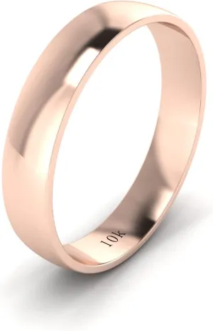 10k White Rose Yellow Gold 4mm Comfort Traditional Highly Polished Wedding Ring Plain Band LANDA JEWEL Unisex mammoth hormonal superorganisms decorate random Solid 