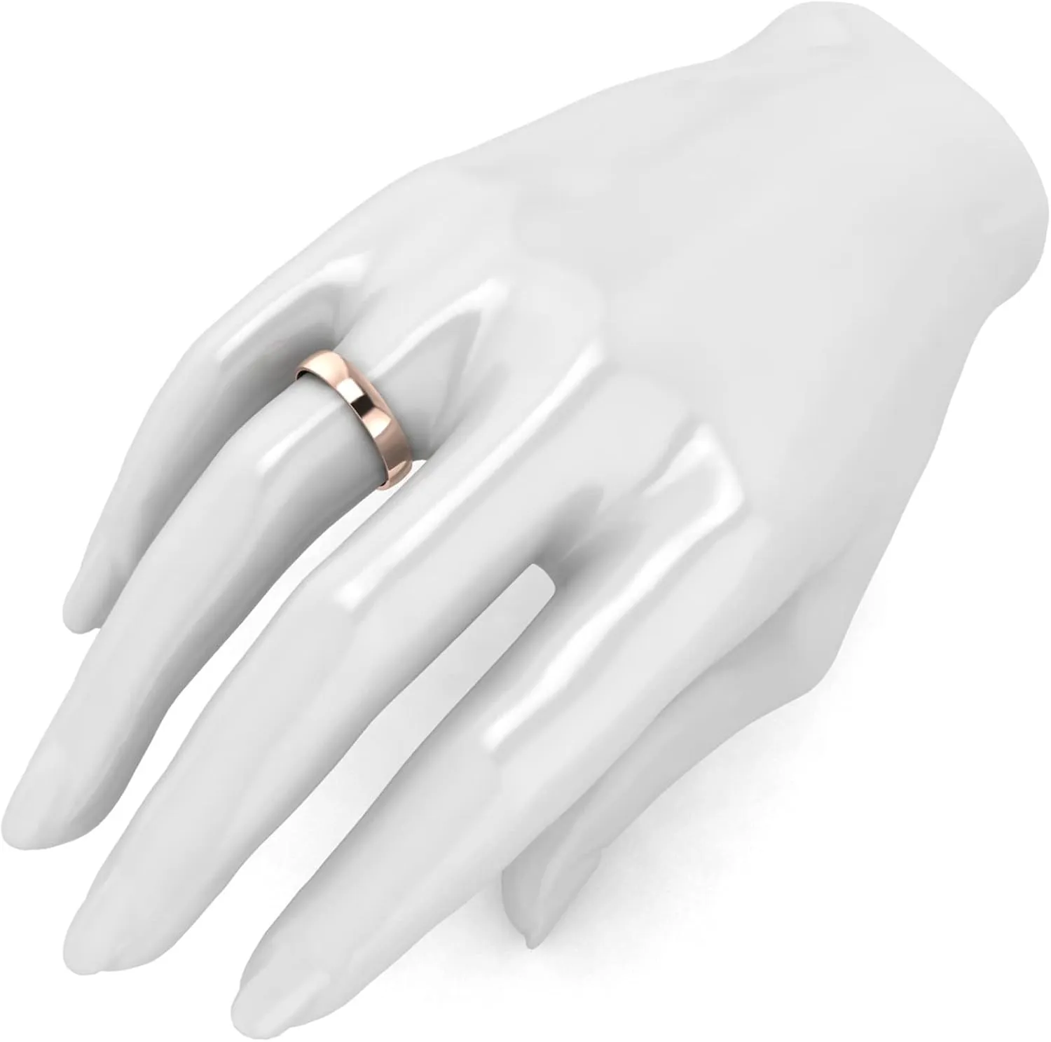 10k White Rose Yellow Gold 4mm Comfort Traditional Highly Polished Wedding Ring Plain Band LANDA JEWEL Unisex mammoth hormonal superorganisms decorate random Solid 
