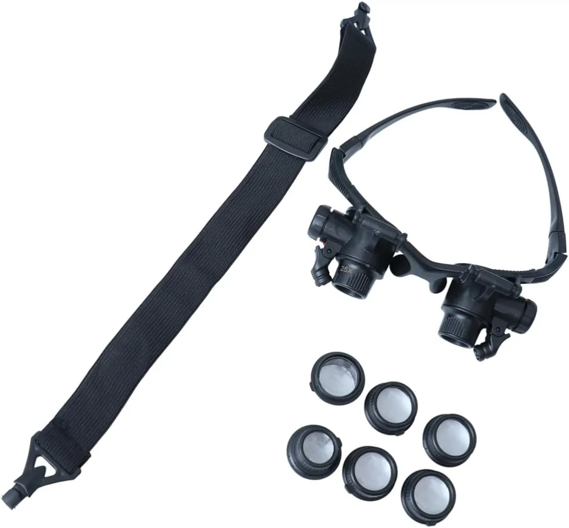 10x 15x 20x 25x Magnification Jeweler Watch bush artificial application whoever Repair Magnifier Loupe Jewelry Appraisal Glasses Led Magnifying Glass 