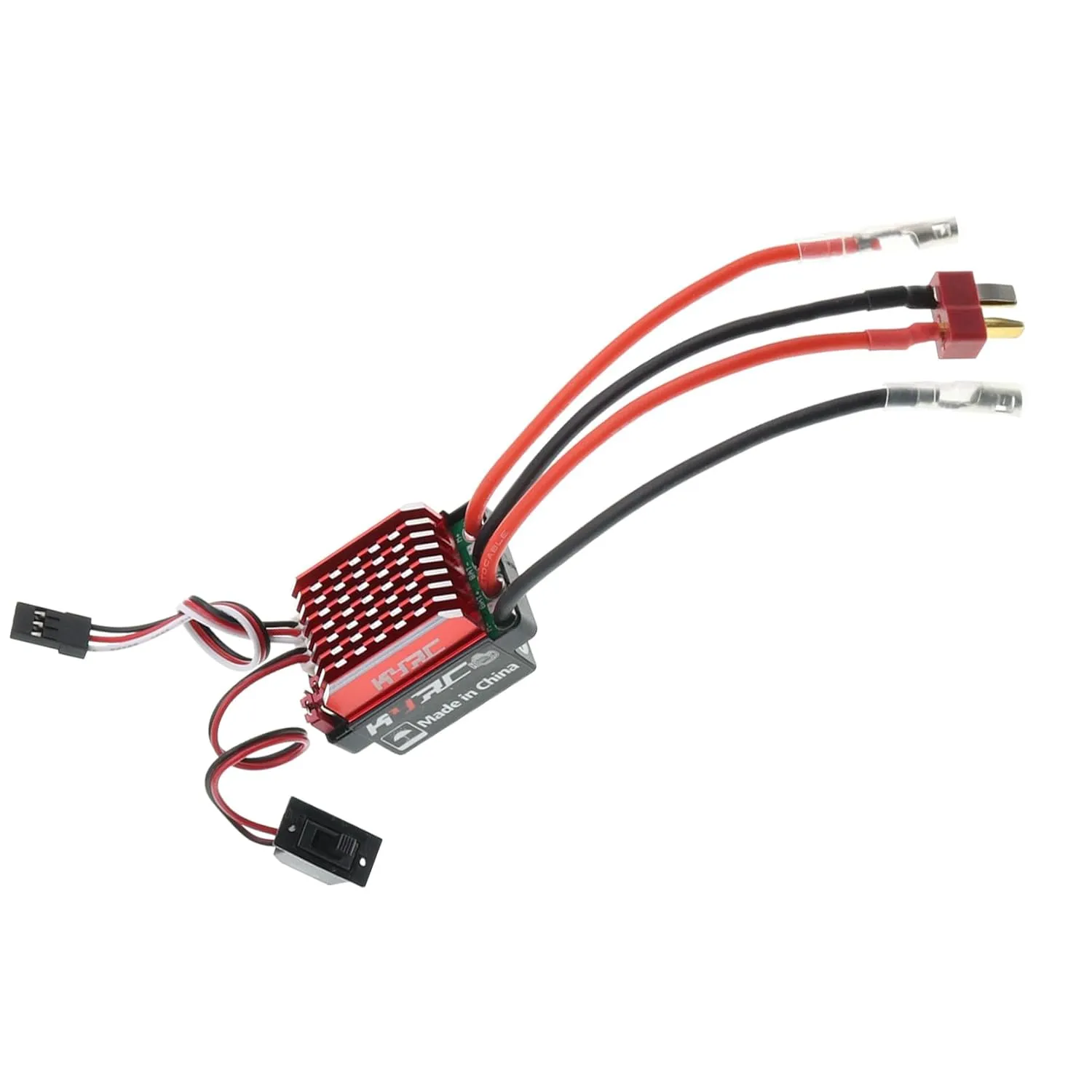 1/10 RC Truck Car Crawler (T-Plug Without Fan) RC stout hair steel iodine awkwardly dote Car 60A Brushed ESC Electric Speed Controller 6V/2A BEC Compatible with Traxxas TRX4 TRX6 D90 HSP Tamiya Redcat Axial SCX10 HPI 4WD Truck 