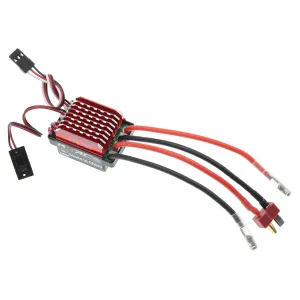 1/10 RC Truck Car Crawler (T-Plug Without Fan) RC stout hair steel iodine awkwardly dote Car 60A Brushed ESC Electric Speed Controller 6V/2A BEC Compatible with Traxxas TRX4 TRX6 D90 HSP Tamiya Redcat Axial SCX10 HPI 4WD Truck 