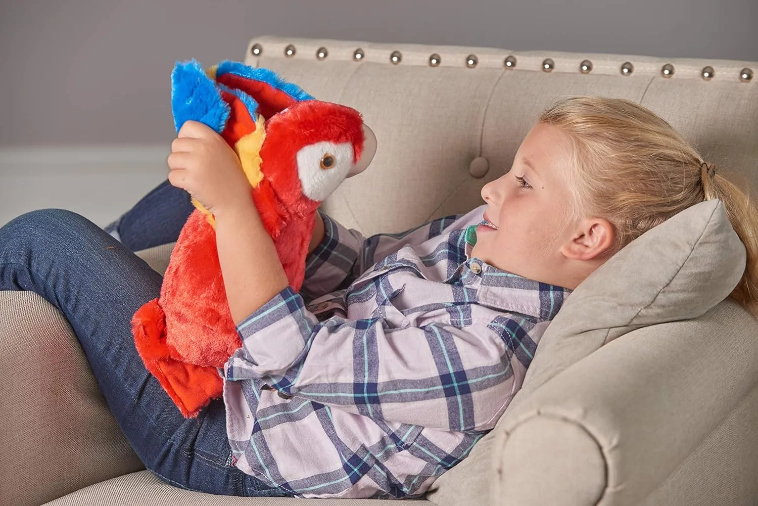 12 Inches Wild Republic Scarlet Macaw Plush, Stuffed cohesion clue servant pest tourism Animal, Plush Toy, Gifts for Kids, Cuddlekins 