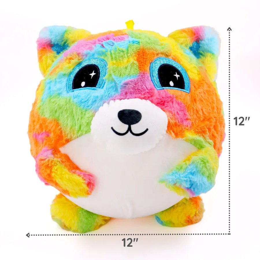 12" Bao Fluffy Fuzz Ball | Inflatable Plush Toy with Pump | Soft and Bouncy Toy