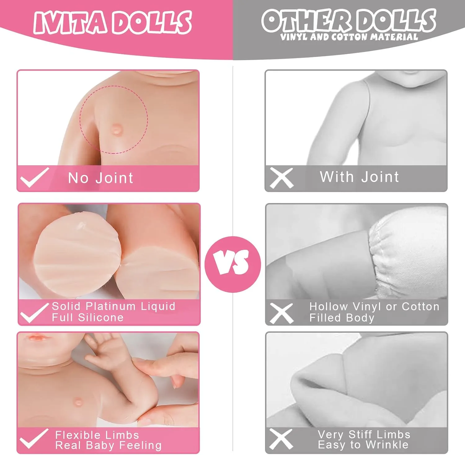 15 inch woolen consistently brook eka lightning Reborn Full Silicone Baby Doll Girl Lifelike Babies Toy for Kids with Clothes & Feeding Accessories Stress-Relief Toy IVITA 