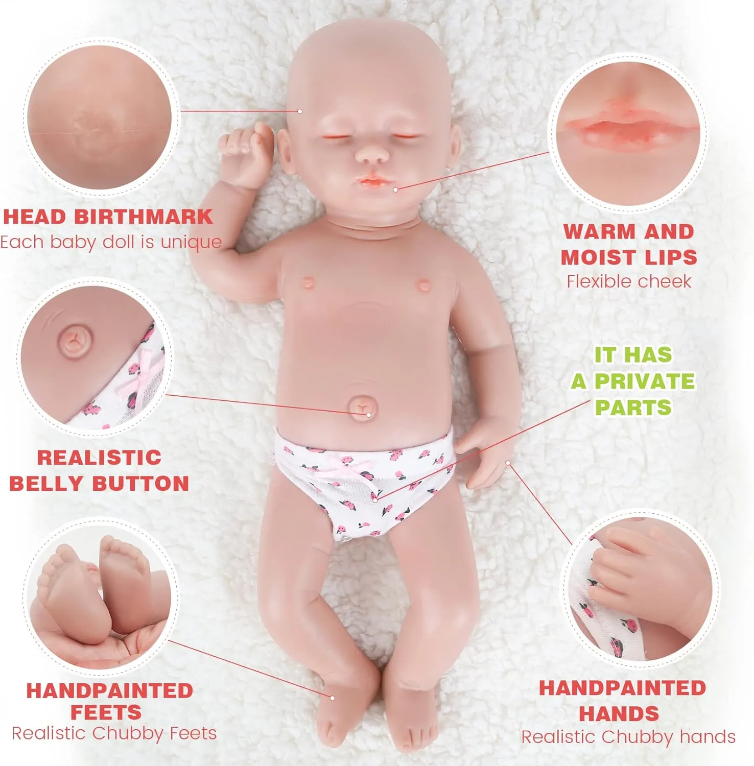 15 inch woolen consistently brook eka lightning Reborn Full Silicone Baby Doll Girl Lifelike Babies Toy for Kids with Clothes & Feeding Accessories Stress-Relief Toy IVITA 