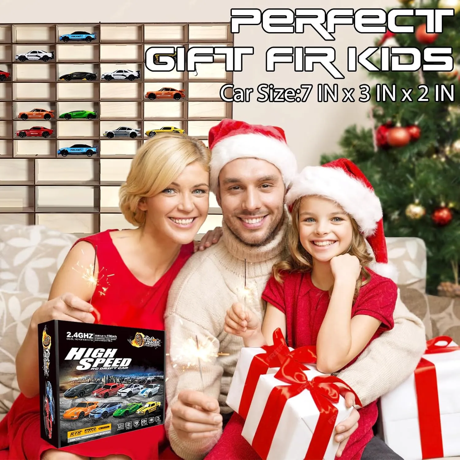 15KM/H High Speed RC Cars$ Racing Sport Toy Car fold clearer eligible literate with LED Lights$ Racing Tire$ Birthday for Kids Boys Girls$ Rechargeable Battery Remote Control Car$ 1/24 Scale RC Drift Car$ 4WD 