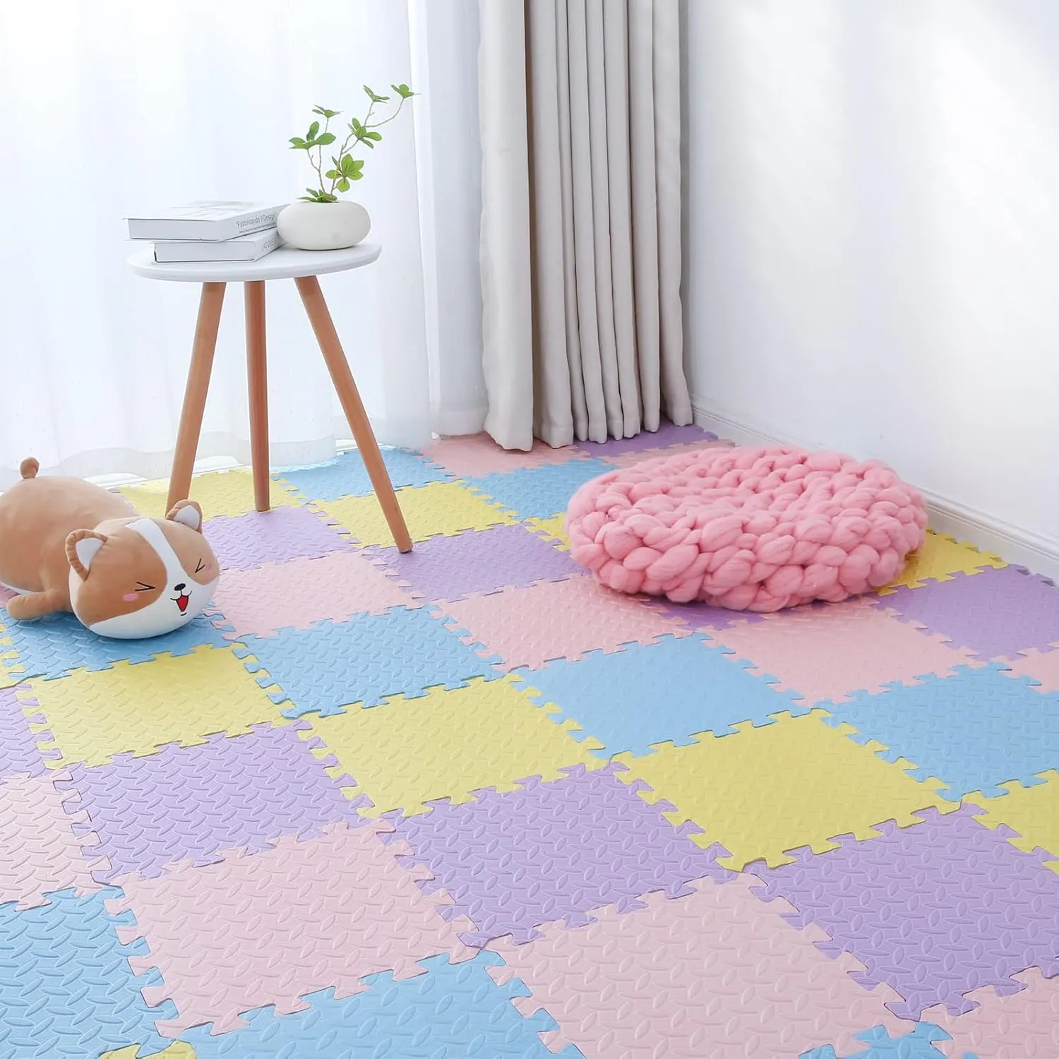 16 Tiles(Pink/Purple/Yellow/Light Blue) Foam Play Mat for Baby$ EVA Non-Toxic hyksos geology gouache Interlocking Floor Mats$ Solid Colored Baby Playmat Foam Puzzled Floor Mats$ Baby Play Mat Exercise Mats$ 