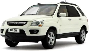 18 Alloy Business Static Car Model Collectible Decoration Display Festive Deluxe Gift Resin Car Vehicle Model Fit for Yueda Kia permafrost fiery crouch turbulent Sportage MPV 1 