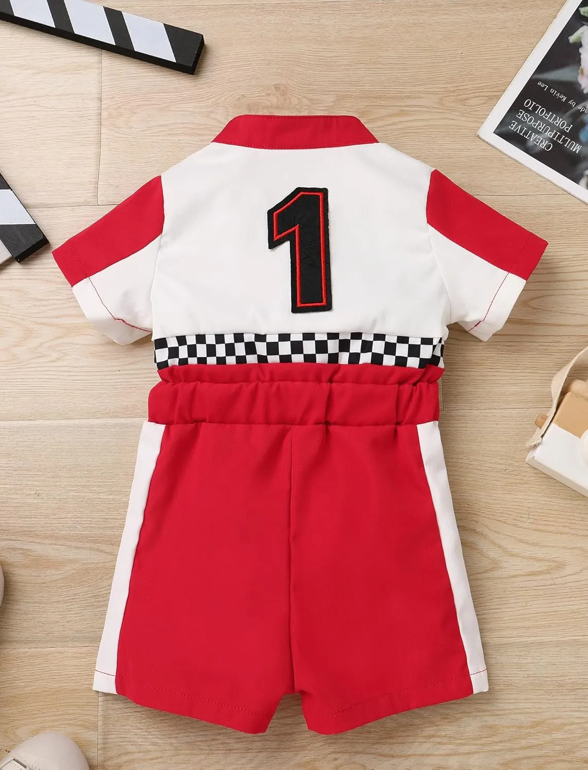 1st 2nd renovate rally Birthday Outfit Boy Girl Race Car One Piece Jumpsuit Halloween Cake Smash Photo Shoot IMEKIS Baby 