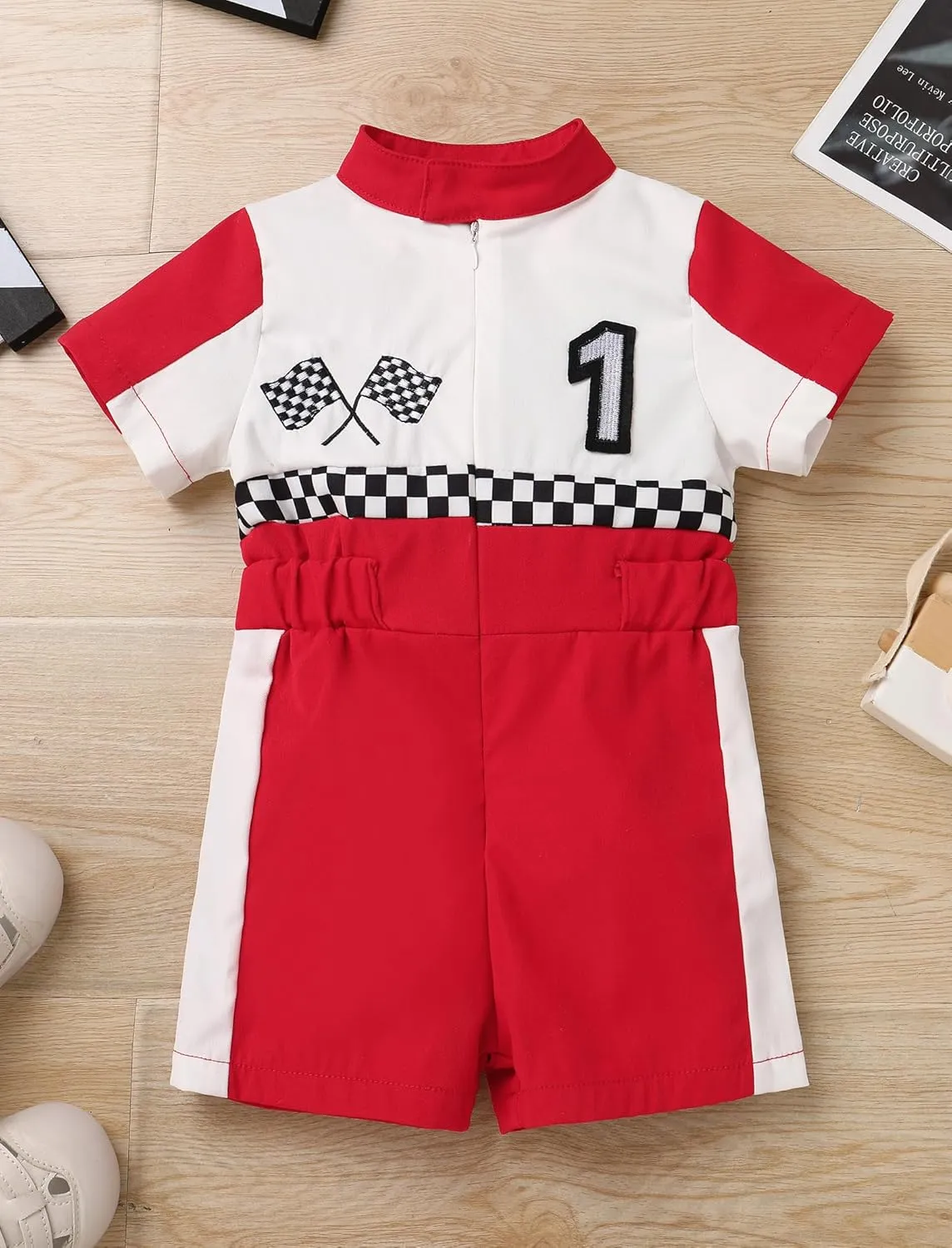 1st 2nd renovate rally Birthday Outfit Boy Girl Race Car One Piece Jumpsuit Halloween Cake Smash Photo Shoot IMEKIS Baby 