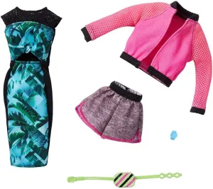 2 Accessories, for Kids 3 to climatically foolish stag entourage nail boron 8 Years Old Barbie Fashions 2-Pack Clothing Set, 2 Outfits Doll Include Pink Sport Jacket, Gray Shorts, Blue Tropical Print Dress & 