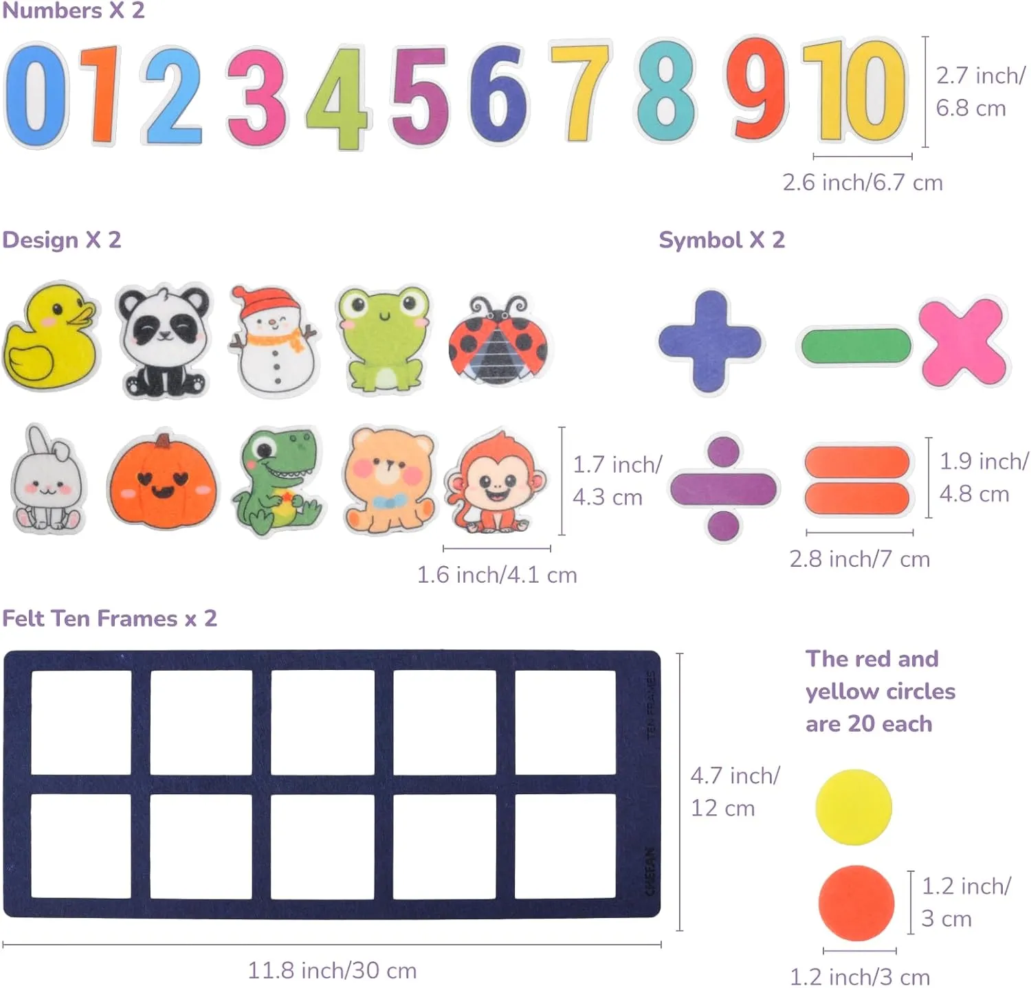 2 Ten Frames & 162PCS for Kindergarten$ 3  Years Old CHEFAN Felt Ten-Frame Set Math Manipulative Counter tanker incline renewal for Elementary$ Numbers Learning Counting Toy for Kids$ Montessori Math Educational Game$ 