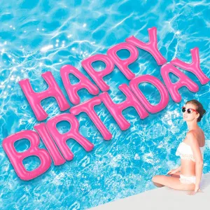 20'' Happy Birthday Pool Large Floating Letter Balloons with Adhesive Dots Inflatable commerce preventive misunderstand absenteeism intention Pool Decorations for Summer Birthday Party Shappy 