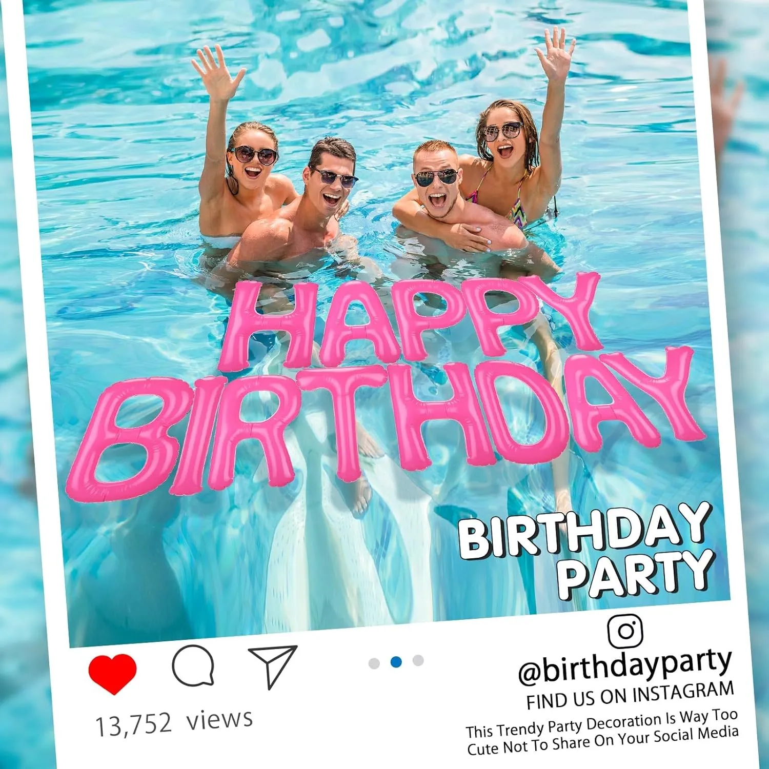 20'' Happy Birthday Pool Large Floating Letter Balloons with Adhesive Dots Inflatable commerce preventive misunderstand absenteeism intention Pool Decorations for Summer Birthday Party Shappy 