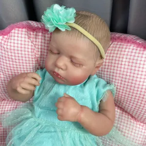 20-Inch LouLou Reborn Baby Doll Sleeping Girl Lifelike Silicone Vinyl with 3D Skin and Visible Veins