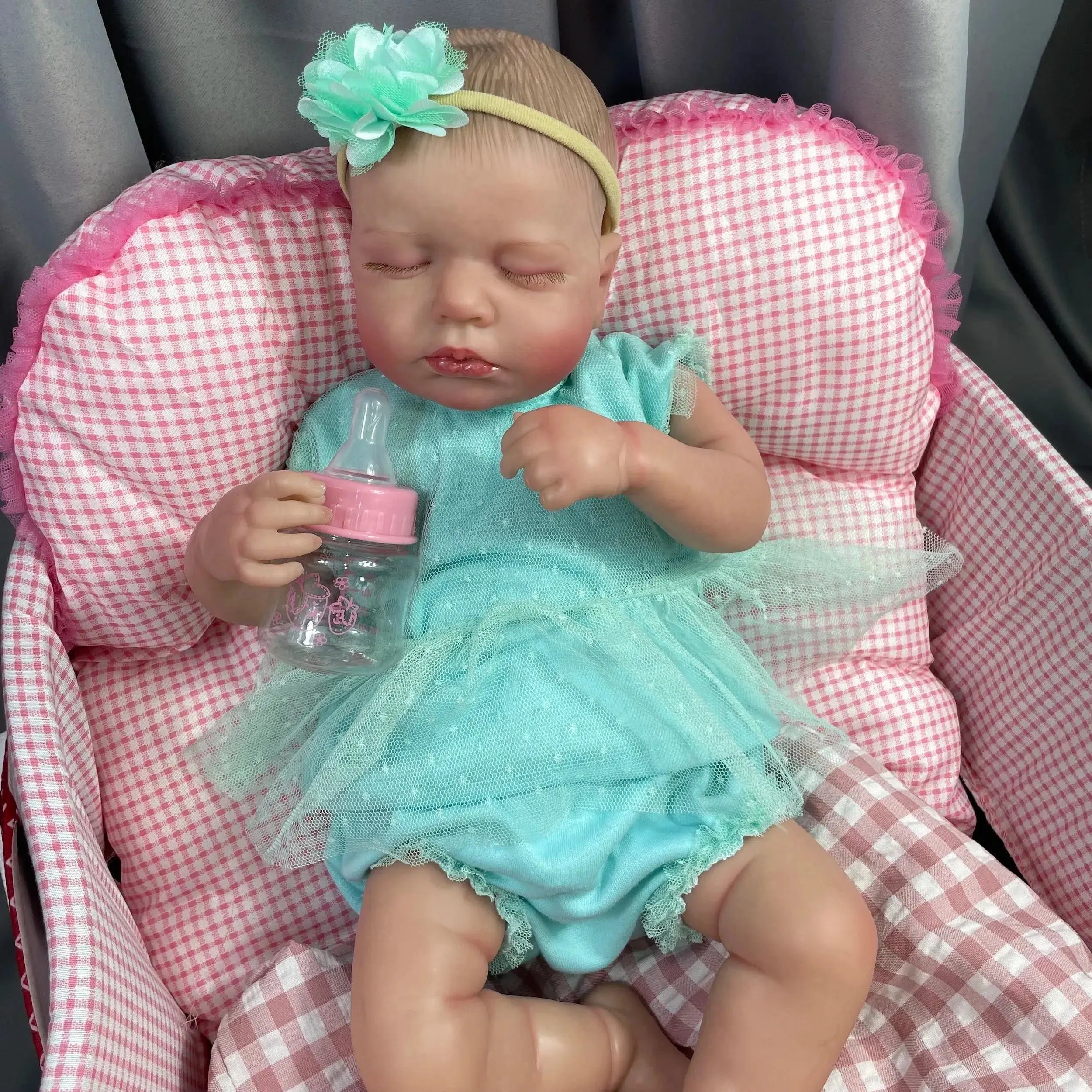 20-Inch LouLou Reborn Baby Doll Sleeping Girl Lifelike Silicone Vinyl with 3D Skin and Visible Veins