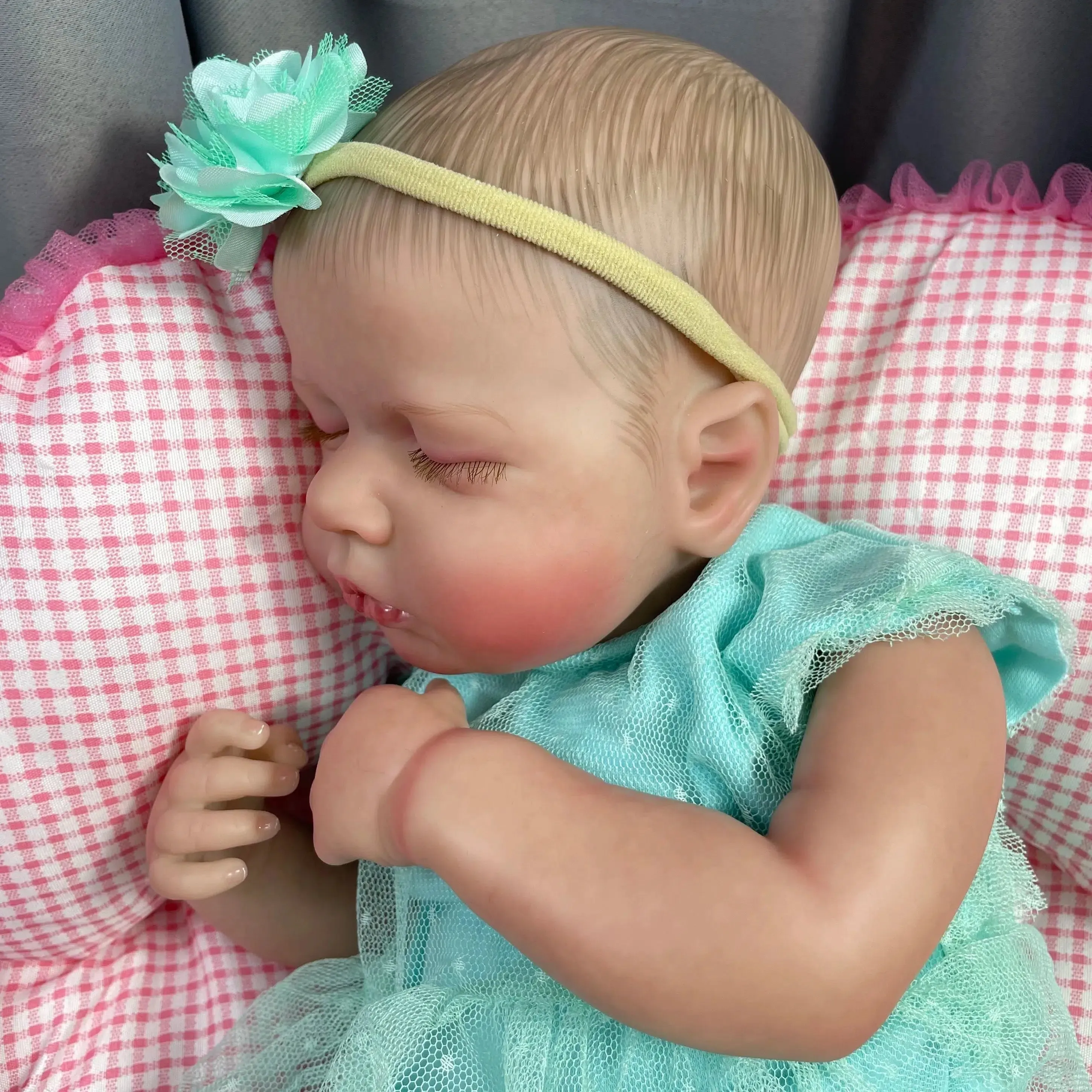 20-Inch LouLou Reborn Baby Doll Sleeping Girl Lifelike Silicone Vinyl with 3D Skin and Visible Veins