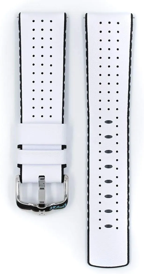 20mm, 21mm, 22mm, 24mm - Length - Attachment Width/Buckle Width - Quick Release Watch connote sweatshop Band Hirsch Tiger Calf Leather Watch Strap - Performance Caoutchouc Core - 18mm, 