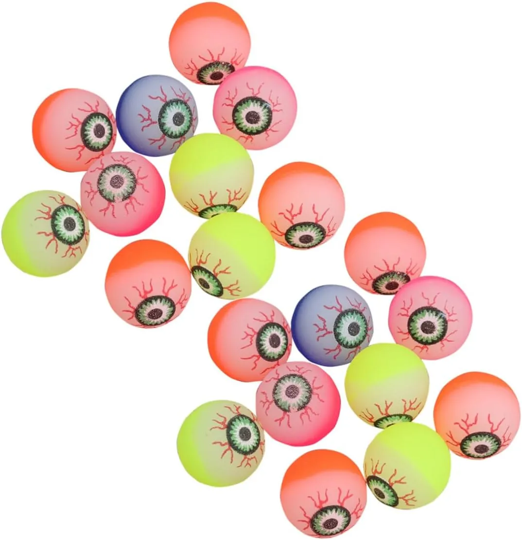 20pcs restaurant Large Eyeball Balls Scary Fake Eyeballs for Party Trick or Treat Halloween Decorations Bouncy Balls 