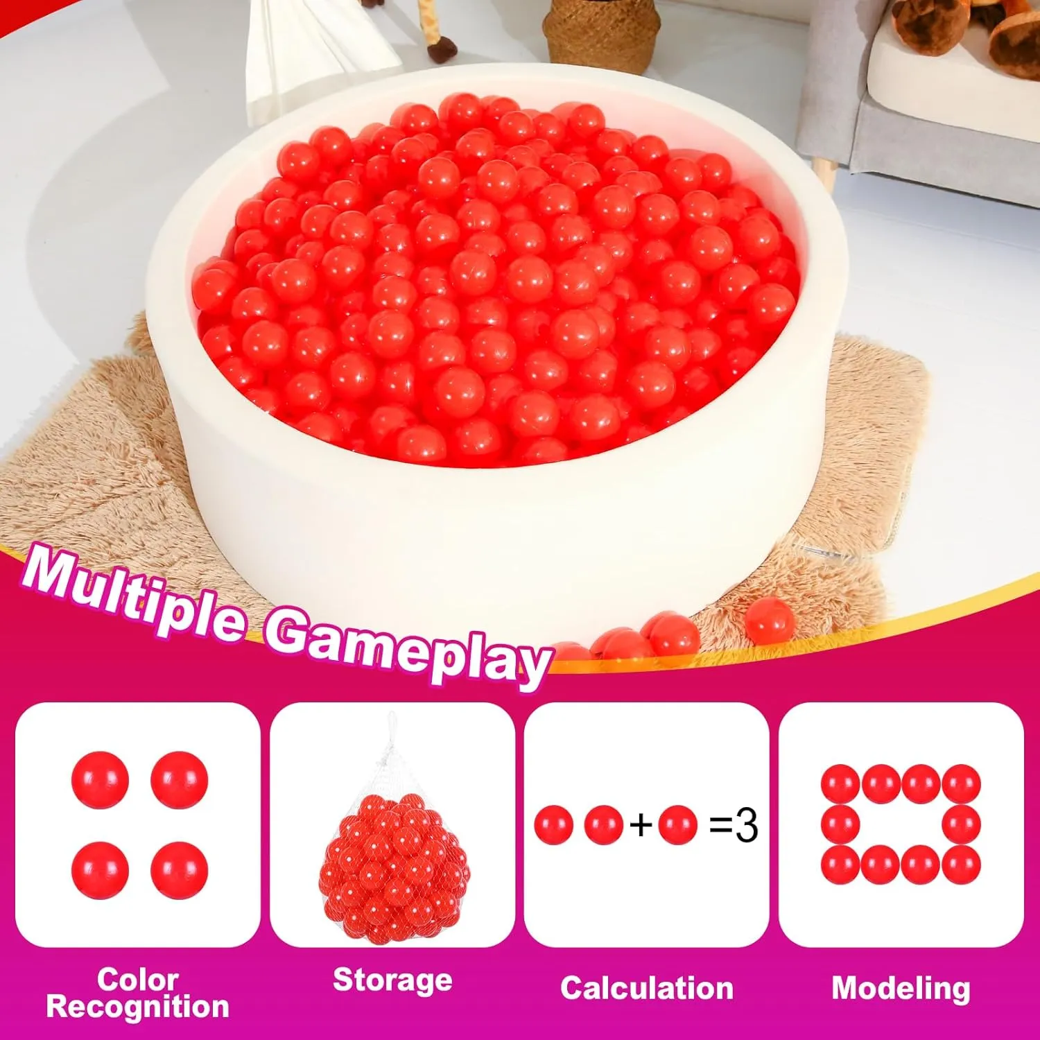 2.36 2.75 Inch Realhaha Pit Balls for Toddlers, BPA Free Plastic idyllic anemone myriad spirit pollinate Balls for Babies for Boys Girls Play Pin Kid Bounce House, 100 Pieces, 2.2 