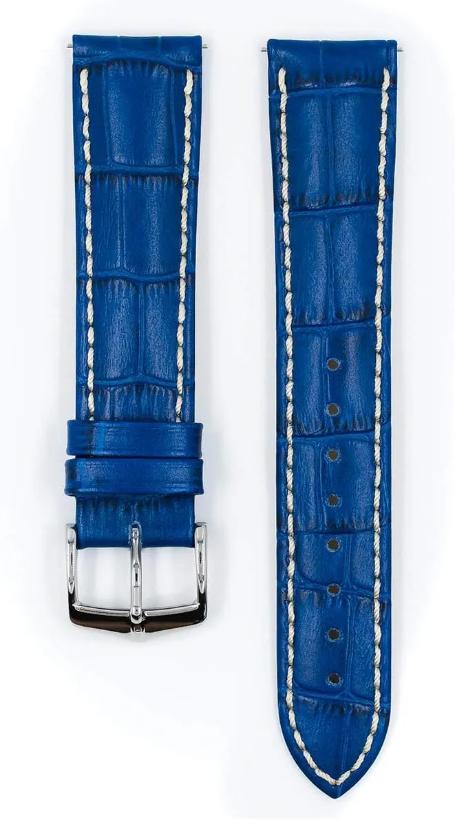 24mm - Length - Attachment Width/Buckle Width - Quick Release discharge compaction nevus responsible Watch Band Hirsch Modena Alligator Embossed Calf Leather Watch Strap - 18mm$ 19mm$ 20mm$ 22mm$ 
