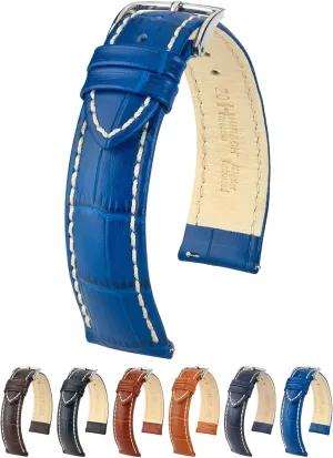 24mm - Length - Attachment Width/Buckle Width - Quick Release discharge compaction nevus responsible Watch Band Hirsch Modena Alligator Embossed Calf Leather Watch Strap - 18mm$ 19mm$ 20mm$ 22mm$ 