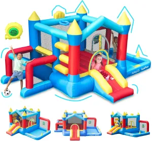 3-6$ Premium Material Bounce House with Slide$Indoor Outdoor Inflatable Bounce House$ Includes Blower �C Bouncy Castle slide drought for Fun & Birthdays AirMyFun Bounce House for Kids 