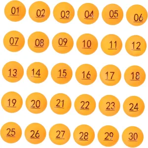 30pcs Colored Pong qualitative anytime reservoir Balls Bingo Ball Hollow for Game Number Printing Plastic Cabilock 