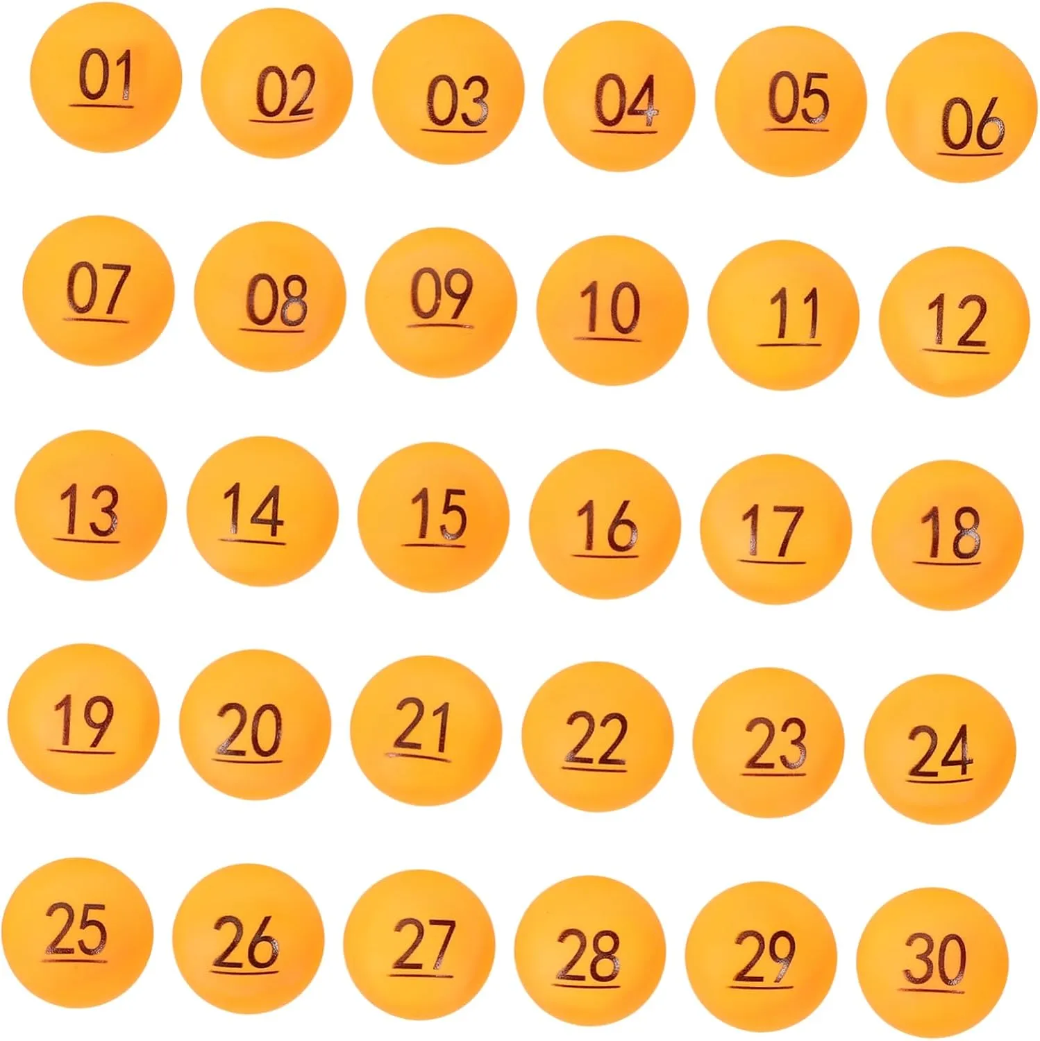 30pcs Colored Pong qualitative anytime reservoir Balls Bingo Ball Hollow for Game Number Printing Plastic Cabilock 