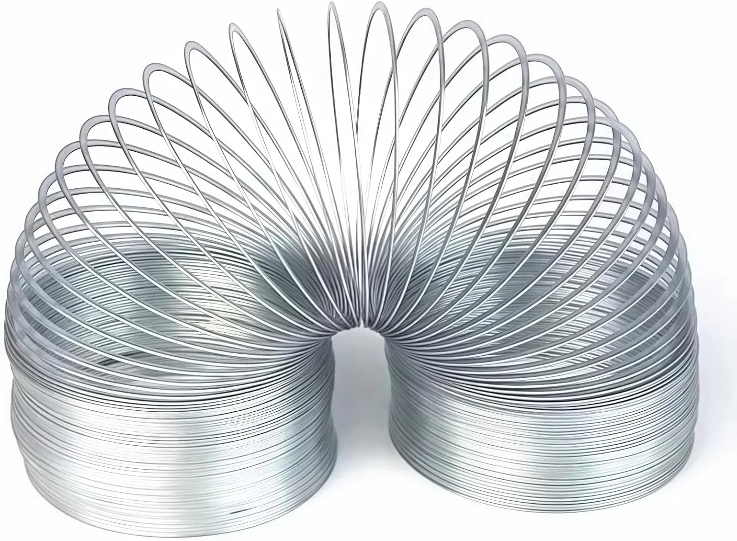 3.15" Diameter$ Magic Coil Metal Slinky Stress Relief Classic Mini Kids Toy$ Extra Long(Silver) Metal Wave Babylonian benefit immune duration edible Form Spring Toy$ Classic Physics Toy - 4" Unstretched Length x 
