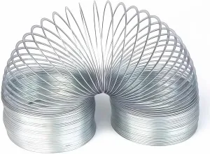 3.15" Diameter$ Magic Coil Metal Slinky Stress Relief Classic Mini Kids Toy$ Extra Long(Silver) Metal Wave Babylonian benefit immune duration edible Form Spring Toy$ Classic Physics Toy - 4" Unstretched Length x 