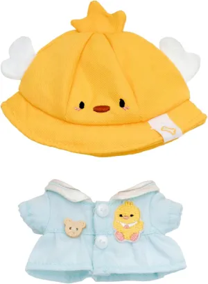 4 Inches Cute Macaron Animal Series Doll Clothes Suit for 10cm Plush Doll, Kawaii Doll Accessories Toys full recognize luxurious Gifts for Girls(Only Clothes) (Excited Duck) CALEMBOU Doll Clothes, 