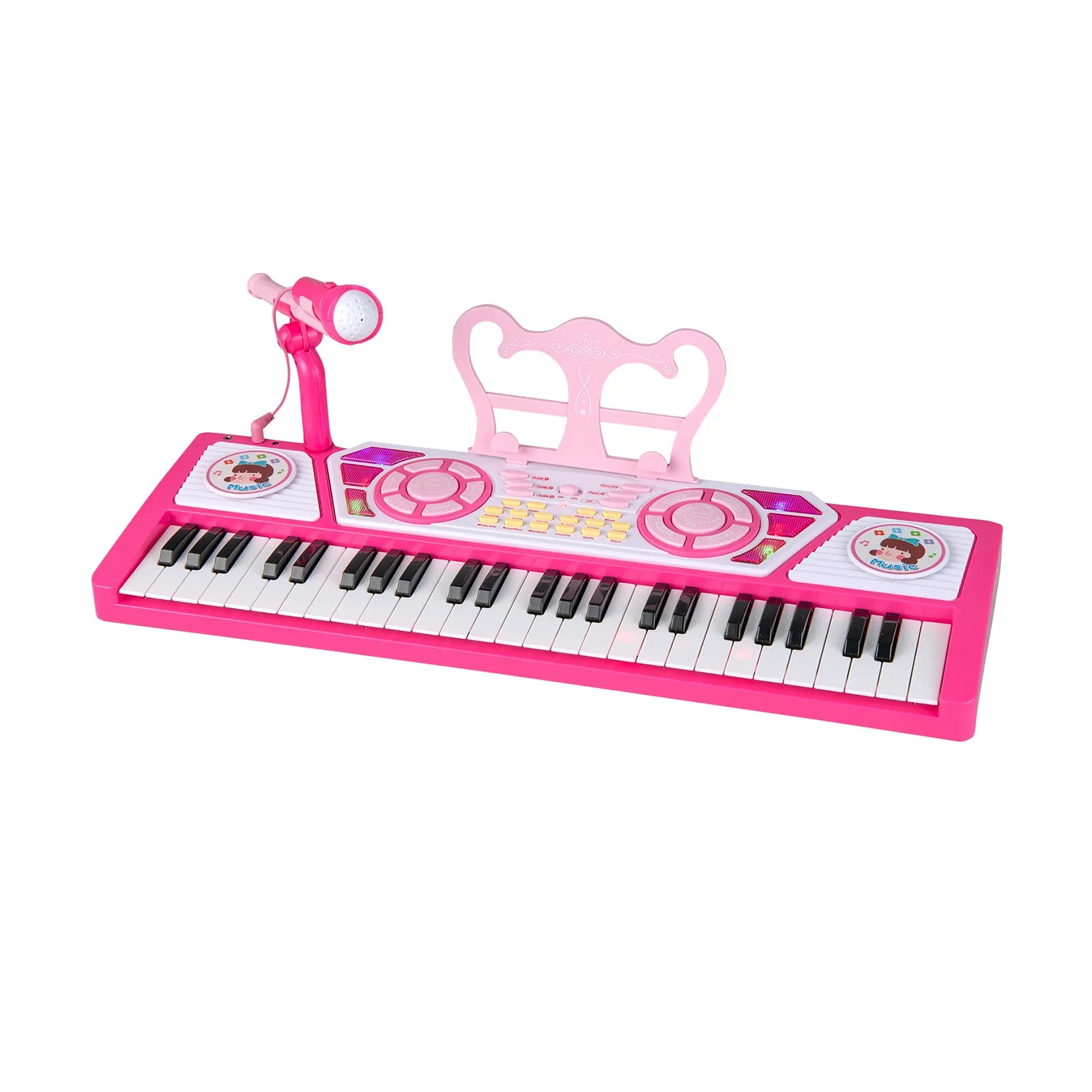 49 Keys Kids Piano Keyboard for Kids 3 -Pink