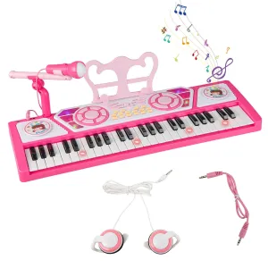 49 Keys Kids Piano Keyboard for Kids 3 -Pink